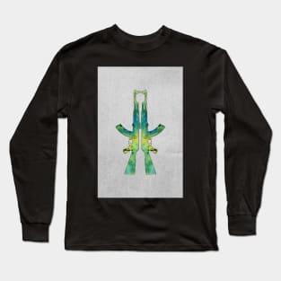 Watercolor Gun Long Sleeve T-Shirt